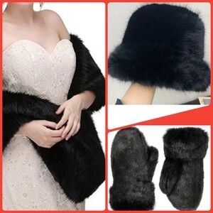 NEW FAUX FUR MINK SET